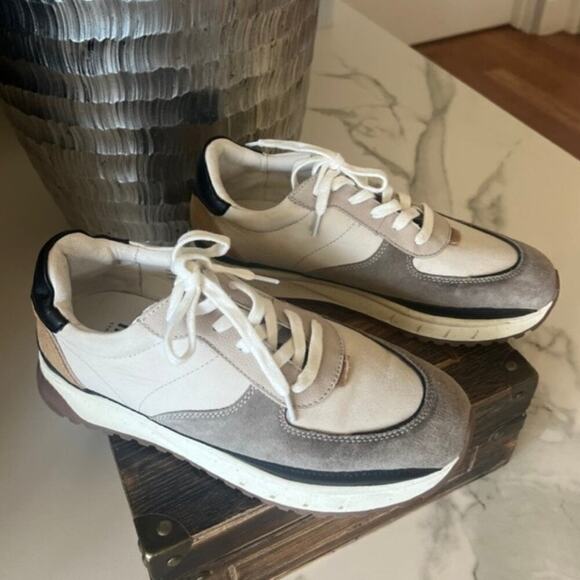 Madewell Kickoff Trainer Sneakers in Grey and Cream Multi - Picture 1 of 7